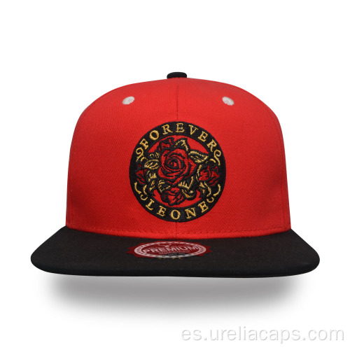 Gorra snapback con bordado de algodón